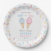 Icecream Gender Reveal Pappteller (Vorderseite)