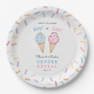 Icecream Gender Reveal Pappteller