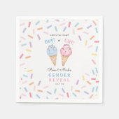 Icecream Gender Reveal Serviette (Vorderseite)