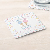 Icecream Gender Reveal Untersetzer (angewinkelt)