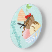 Icecream Große Wanduhr (Winkel)