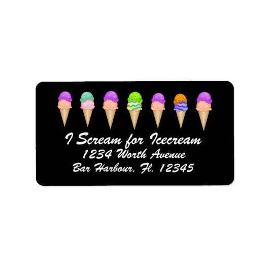 Icecream Label - SRF Adressaufkleber (Vorne)