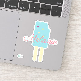 Icecream Pop mit Sprinklen Individuelle Name Aufkleber