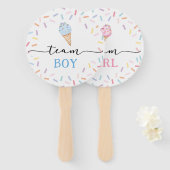 Icecream Team Boy or Girl Gender Reveal Fächer (Vorne und Hinten)