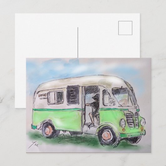 Icecream Vendor Postkarte (Vorne/Hinten)