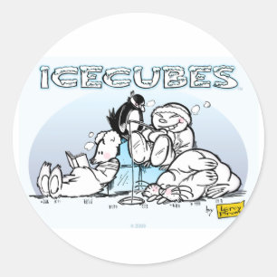ICECUBES RUNDER AUFKLEBER