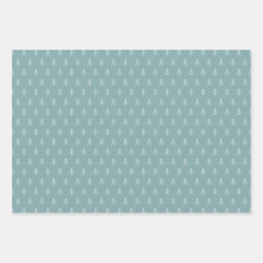 Iced Aqua | Koordination des Urlaubsmusters Geschenkpapier Set (Vorderseite)