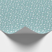 Iced Aqua Tiny Trees Holiday Pattern Geschenkpapier (Ecke)