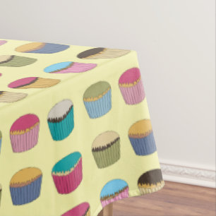Iced Buns Cupcake Cakes Colorful Muster Tischdecke