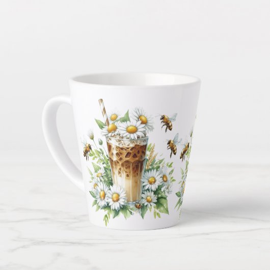 Iced Coffee and Bees Milchtasse (Linke Ecke)
