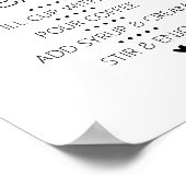 Iced Coffee Bar Drink Sign Poster (Ecke)