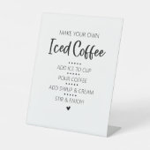 Iced Coffee Bar Drink Sign Sockelschild (Vorderseite)