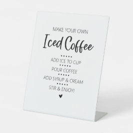 Iced Coffee Bar Drink Sign Sockelschild