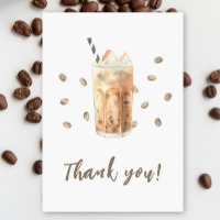 Iced Coffee brauen Babydusche Danke