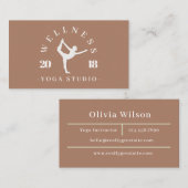 Iced Coffee Color Wellness Yoga Studio Instructor Visitenkarte (Vorne/Hinten)