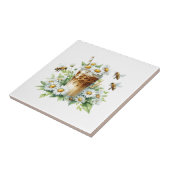 Iced Coffee & Daisy Garden Art Fliese (Seite)