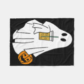 Iced Coffee Halloween Niedlich Little Ghost Pumpki Fleecedecke (Vorderseite (Horizontal))