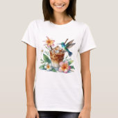 Iced Coffee & Hummingbird T-Shirt (Vorderseite)