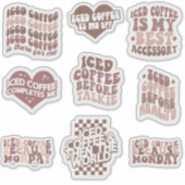 Iced Coffee Stickpack witzig Aufkleber (Vorderseite)