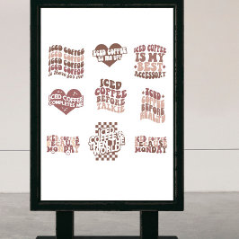 Iced Coffee Stickpack witzig Aufkleber