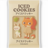 Iced Cookies: Bunny Girl Fox Mask & Bao Bao Bunny Aufkleber (Vorderseite)