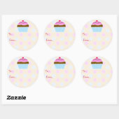 Iced Cupcake Gift Tag Sticker (Blatt)
