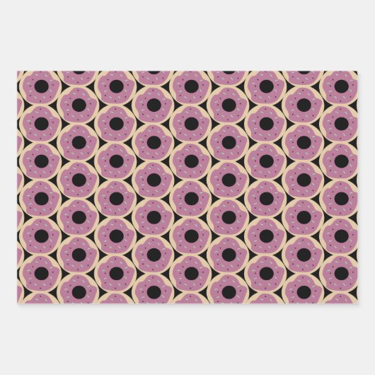 Iced Donuts Halloween Sprinkles Orange Green Black Geschenkpapier Set (Vorderseite)