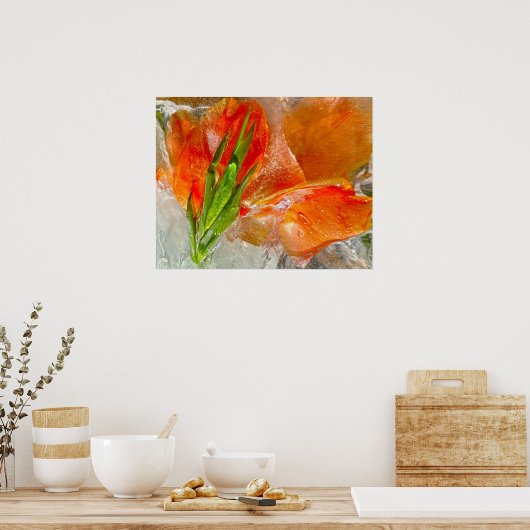 Iced Gladioli Poster (Küche)