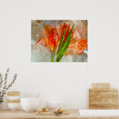 Iced Gladioli Poster (Küche)