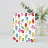 Iced Lolly pattern Postkarte (Stehend Vorderseite)
