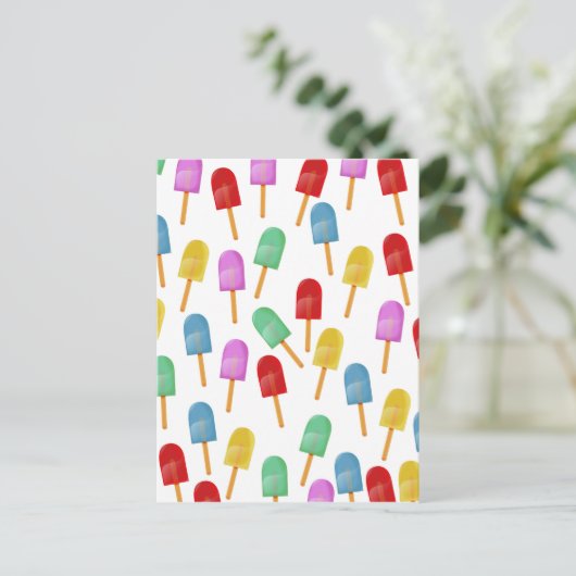 Iced Lolly pattern Postkarte (Stehend Vorderseite)