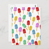 Iced Lolly pattern Postkarte (Vorne/Hinten)