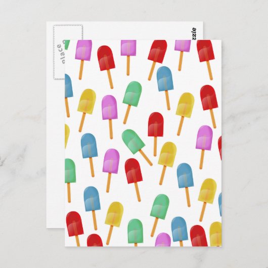 Iced Lolly pattern Postkarte (Vorne/Hinten)