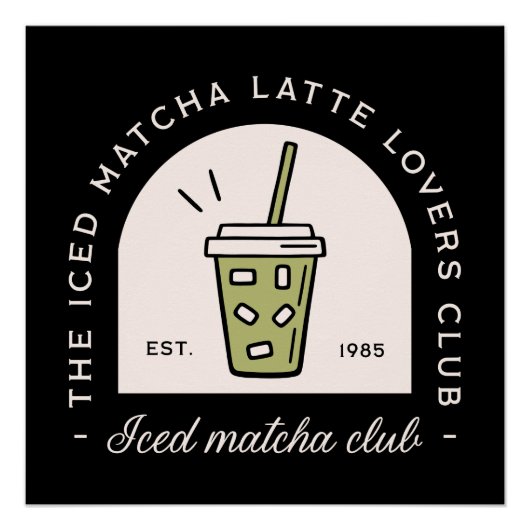 Iced Matcha latte Liebhaber von Clubmädchen ästhet Poster (Vorderseite)