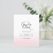 Iced Pink Ombre Wedite Invite (Stehend Vorderseite)