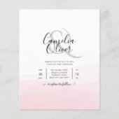 Iced Pink Ombre Wedite Invite (Vorderseite)