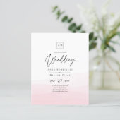 Iced Pink Ombre Wedite Invite (Stehend Vorderseite)