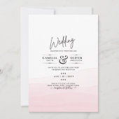 Iced Pink Ombre Wedite Invite Einladung (Vorderseite)