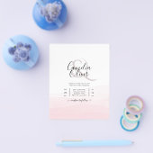 Iced Pink Ombre Wedite Invite Flyer (Einzeln)