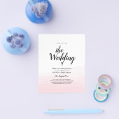 Iced Pink Ombre Wedite Invite Flyer (Einzeln)