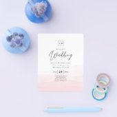 Iced Pink Ombre Wedite Invite Flyer (Einzeln)