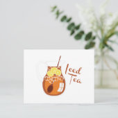 Iced Tea Postkarte (Stehend Vorderseite)