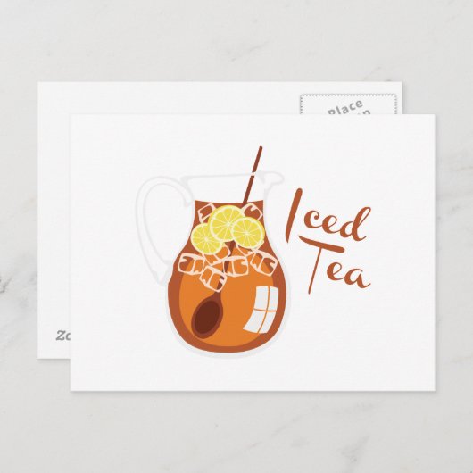 Iced Tea Postkarte (Vorne/Hinten)
