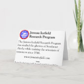 Icefall und See, Juneau Icefield (freier Raum nach Karte (Rückseite)