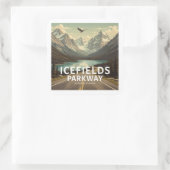 Icefields Parkway Alberta Canada Eagle Quadratischer Aufkleber (Tasche)