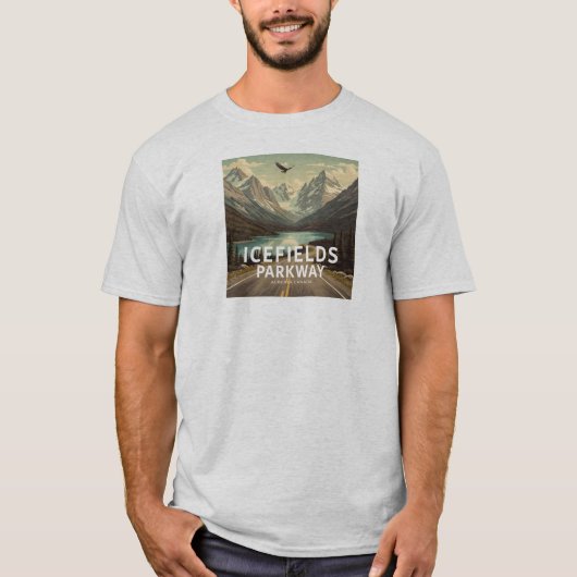 Icefields Parkway Alberta Canada Eagle T-Shirt (Vorderseite)