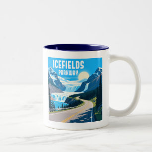 Icefields Parkway Alberta Canada Landscape Zweifarbige Tasse