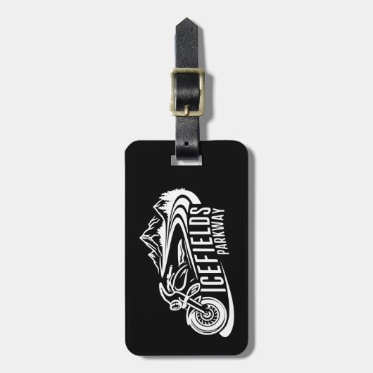 Icefields Parkway Alberta Canada Motorrad Gepäckanhänger (Vorderseite vertikal)