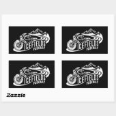 Icefields Parkway Alberta Canada Motorrad Rechteckiger Aufkleber (Blatt)