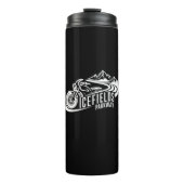 Icefields Parkway Alberta Canada Motorrad Thermosbecher (Vorderseite)